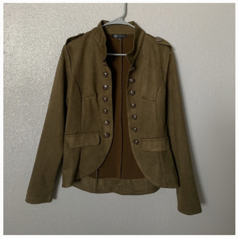 Collection By Cezele Military Jacket Green with Long Sleeves. Like new